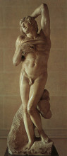 Репродукция картины "the dying slave" художника "микеланджело"