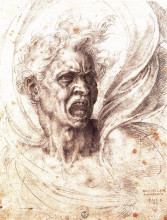 Репродукция картины "the damned soul" художника "микеланджело"
