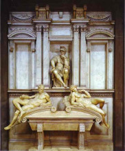 Копия картины "tomb of lorenzo de medici" художника "микеланджело"