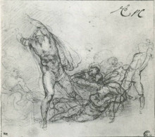 Копия картины "study for a &quot;resurrection of christ&quot;" художника "микеланджело"