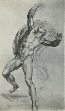 Копия картины "the risen christ" художника "микеланджело"