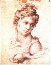 Репродукция картины "cleopatra" художника "микеланджело"