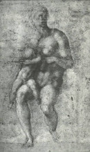 Картина "study for a &quot;holy family with the infant st.john&quot;" художника "микеланджело"