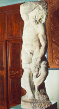 Репродукция картины "bearded slave" художника "микеланджело"