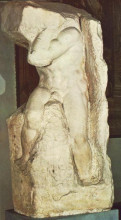 Репродукция картины "slave (atlas)" художника "микеланджело"