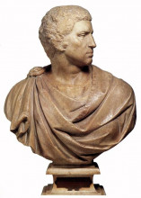 Репродукция картины "bust of brutus" художника "микеланджело"