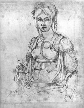 Копия картины "portrait of vittoria colonna" художника "микеланджело"
