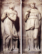 Репродукция картины "rachel and leah" художника "микеланджело"