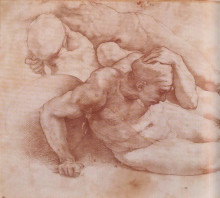 Копия картины "two figures" художника "микеланджело"
