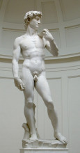Репродукция картины "давид" художника "микеланджело"