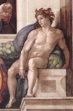 Копия картины "ignudo" художника "микеланджело"