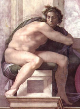 Картина "ignudo" художника "микеланджело"