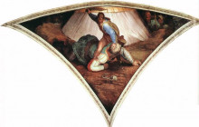 Картина "sistine chapel ceiling: david and goliath" художника "микеланджело"