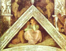 Картина "the ancestors of christ: jesse" художника "микеланджело"