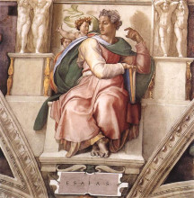 Копия картины "the prophet isaiah" художника "микеланджело"