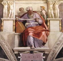 Копия картины "sistine chapel ceiling: the prophet joel" художника "микеланджело"