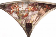 Картина "sistine chapel ceiling: the brazen serpent" художника "микеланджело"