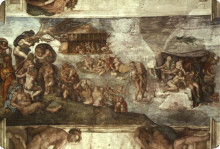 Картина "sistine chapel ceiling: the flood" художника "микеланджело"