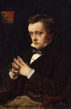 Репродукция картины "portrait of wilkie collins" художника "милле джон эверетт"