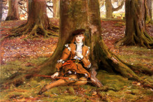 Копия картины "rosalind in the forest" художника "милле джон эверетт"