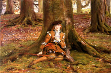 Репродукция картины "rosalind in the forest" художника "милле джон эверетт"