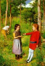 Репродукция картины "the woodman&#39;s daughter" художника "милле джон эверетт"