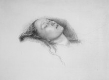 Картина "study for ophelia" художника "милле джон эверетт"