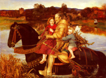 Репродукция картины "a dream of the past: sir isumbras at the ford" художника "милле джон эверетт"