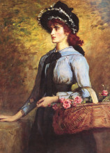 Репродукция картины "sweet emma morland" художника "милле джон эверетт"