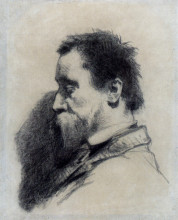 Копия картины "портрет мужчины (предположительно, леопольда дебросса)" художника "милле жан-франсуа"