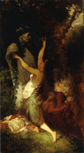 Копия картины "жертвоприношение пану" художника "милле жан-франсуа"