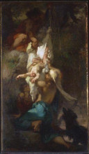 Репродукция картины "эдипа снимают с дерева" художника "милле жан-франсуа"