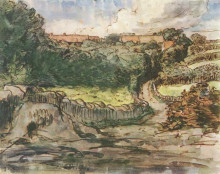 Репродукция картины "ферма в гревилле" художника "милле жан-франсуа"