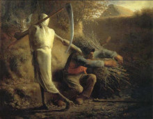 Копия картины "смерть и дровосек" художника "милле жан-франсуа"