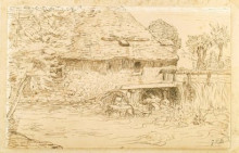 Репродукция картины "water mill near vichy" художника "милле жан-франсуа"