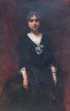 Репродукция картины "portrait of mrs. sihleanu" художника "миреа георге деметреску"