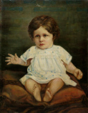 Репродукция картины "sitting child" художника "миреа георге деметреску"