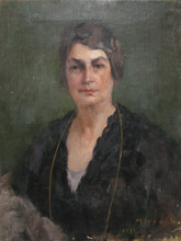 Репродукция картины "portrait of a lady" художника "миреа георге деметреску"