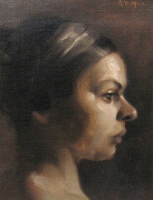 Копия картины "woman profile" художника "миреа георге деметреску"