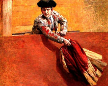 Репродукция картины "estudio de torero para la vara rota" художника "михелена артуро"