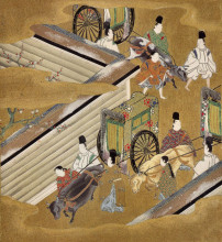 Репродукция картины "illustration of the genji monogatari (the perfumed prince)" художника "мицуоки тоса"