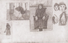 Картина "composition sketch for seated old" художника "модерзон-беккер паула"