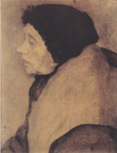 Копия картины "old woman with a bonnet in profile to the left" художника "модерзон-беккер паула"