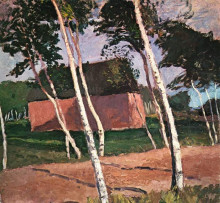 Копия картины "worpsweder landscape" художника "модерзон-беккер паула"