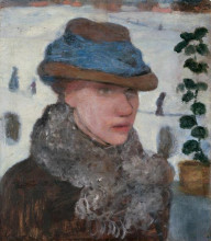 Репродукция картины "portrait of martha vogeler" художника "модерзон-беккер паула"