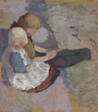 Картина "two children sit on a meadow" художника "модерзон-беккер паула"