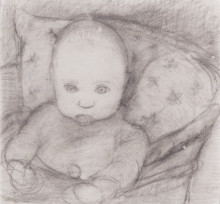 Картина "infant in seat" художника "модерзон-беккер паула"