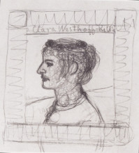 Картина "portrait of clara rilke-westhoff" художника "модерзон-беккер паула"