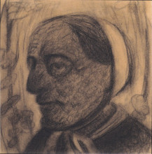 Копия картины "portrait of a peasant woman with hood" художника "модерзон-беккер паула"