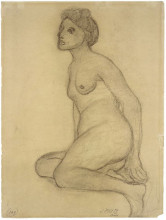 Копия картины "seated female nude" художника "модерзон-беккер паула"